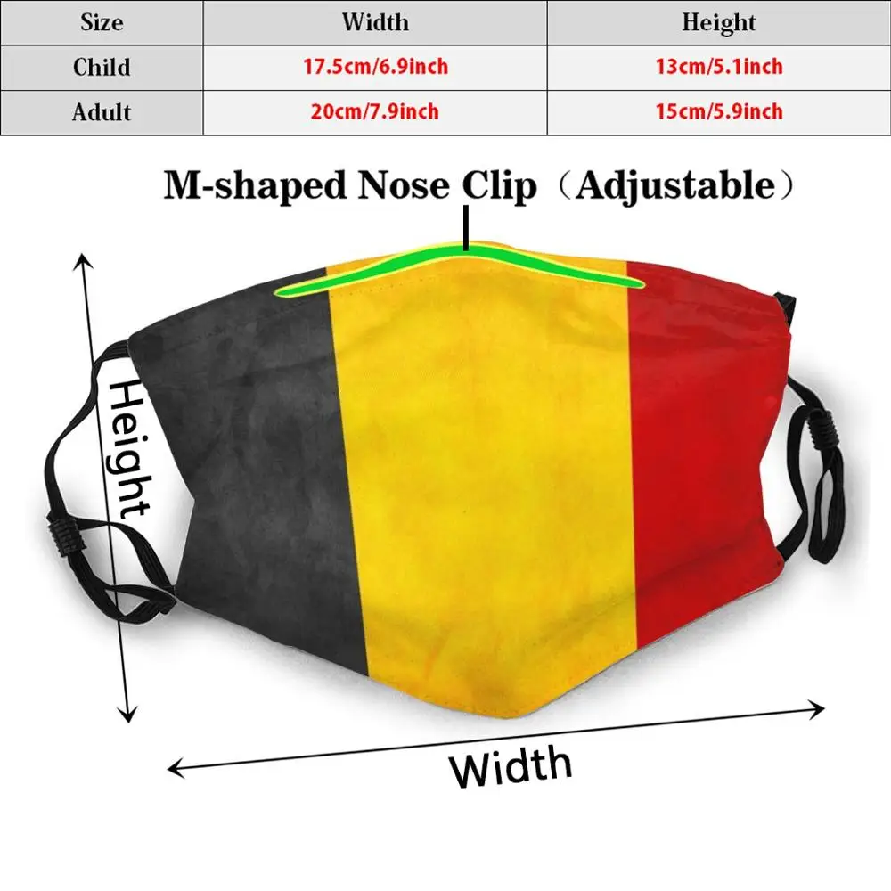 Belgija | Belgijsko Zastavo | Nacionalno Zastavo Belgije Tiskalni Stroj Filter Proti Prahu Usta Masko Nacionalne Zastave Zastave Uradni Zastavo